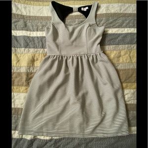 Black & white striped dress